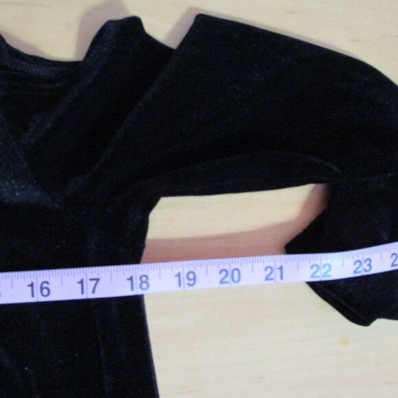 The Vanity Room Black Velvet Cold Shoulder Dress S - Picture 7 of 11